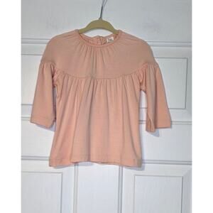 Kate Quinn Girls Bamboo Rose Long‎ Sleeve Gathered Tunic Size 12-18 Months
